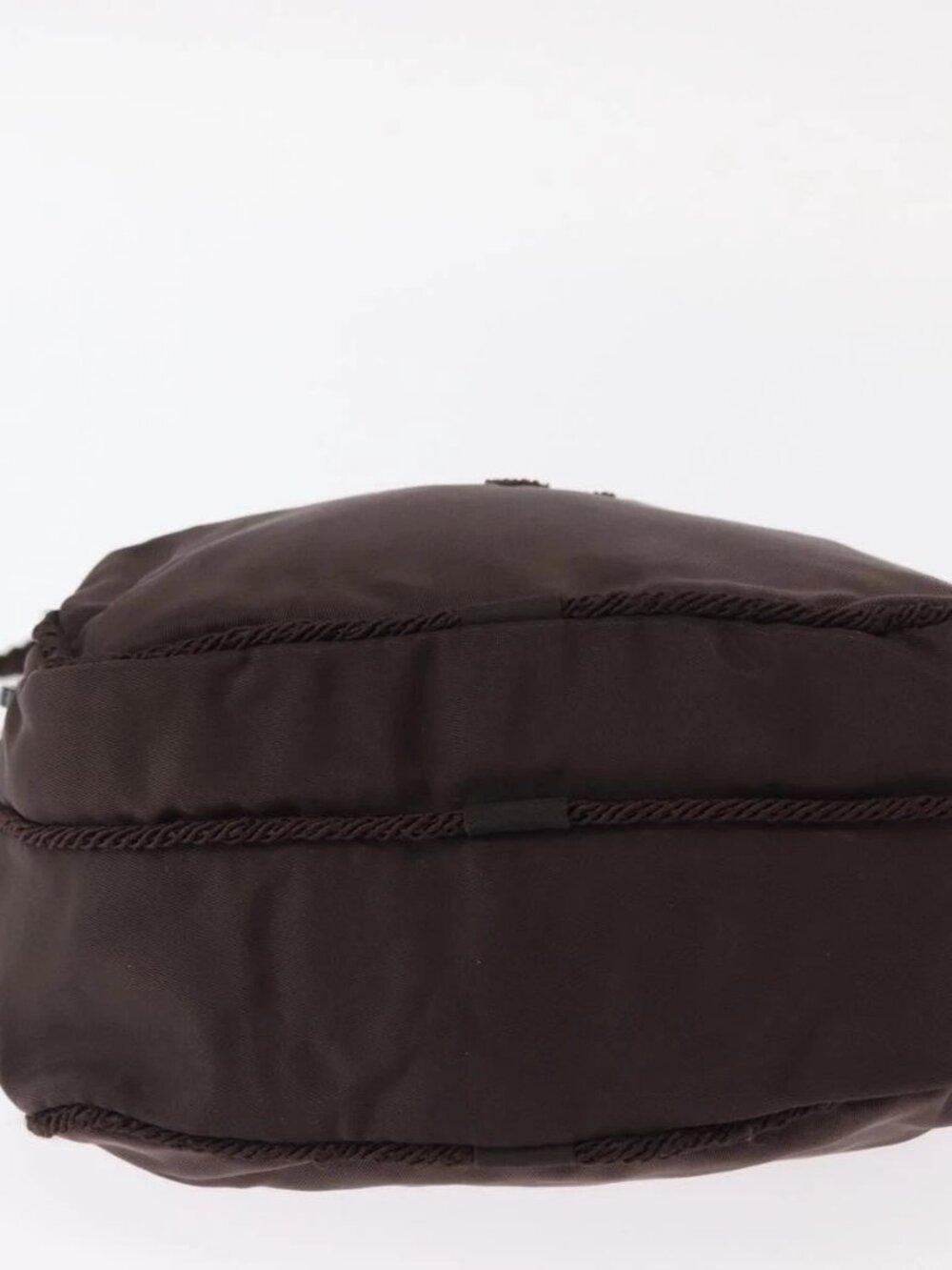 PRADA Shoulder Bag Nylon Brown Gold Auth gh1558 - Picture 7 of 16